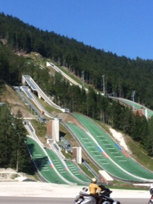 Ski jump summer practice facility Slovenia